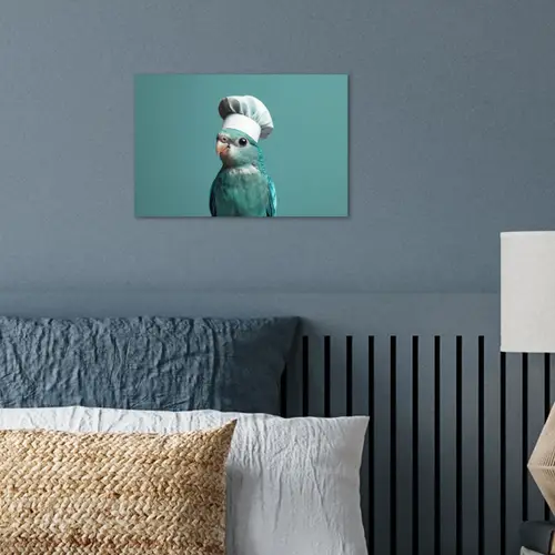 Parkiet - Vogel - Koksmuts - Cute poster papier klein -sfeer2