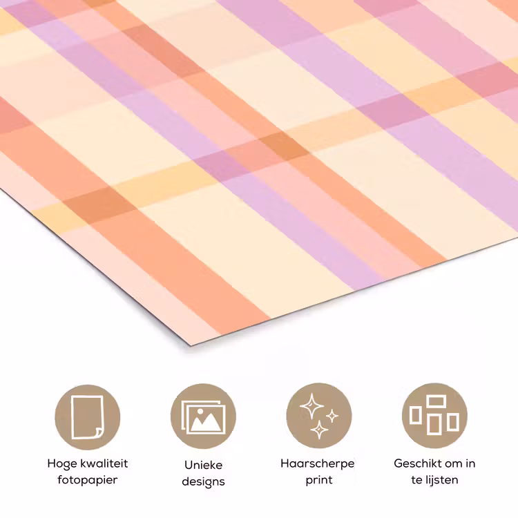 Pastel - uitpatroon - Geometrisch poster papier klein 62 -closeup_NL