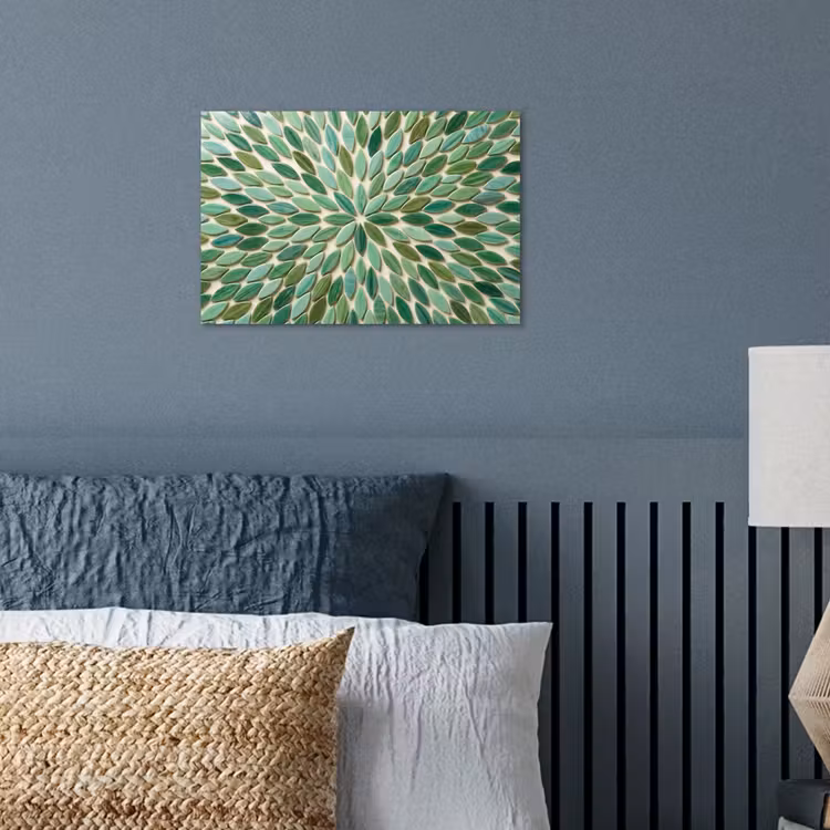 Patroon - Blad - Groen - Abstract poster papier klein -sfeer2