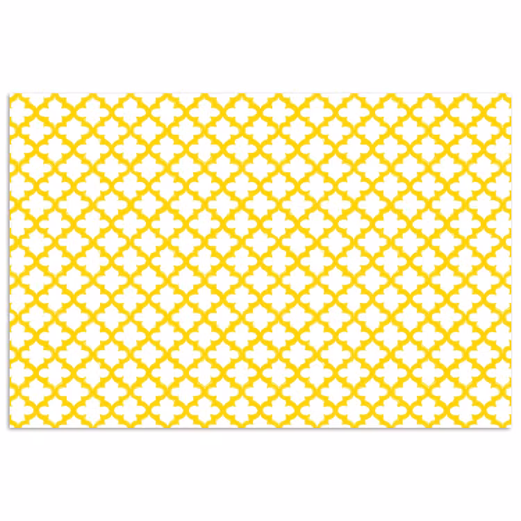 Patroon - Geometrisch - Klassiek - Geel poster papier klein 62 -3d