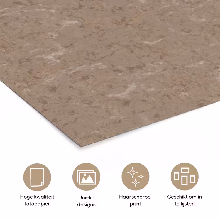 Patroon - Kalksteen - Beige poster papier klein 62 -closeup_NL