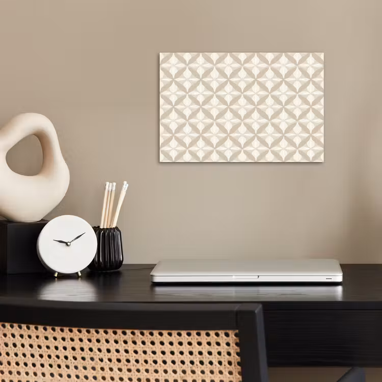 Patroon - Klassiek - Beige poster papier klein 62 -sfeer1