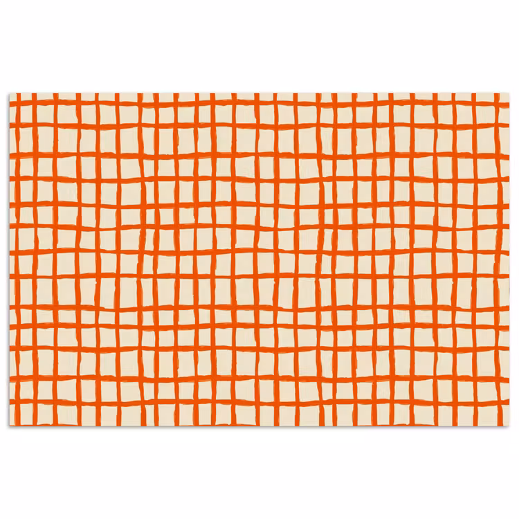 Patroon - Lijnen - Oranje poster papier klein 62 -3d