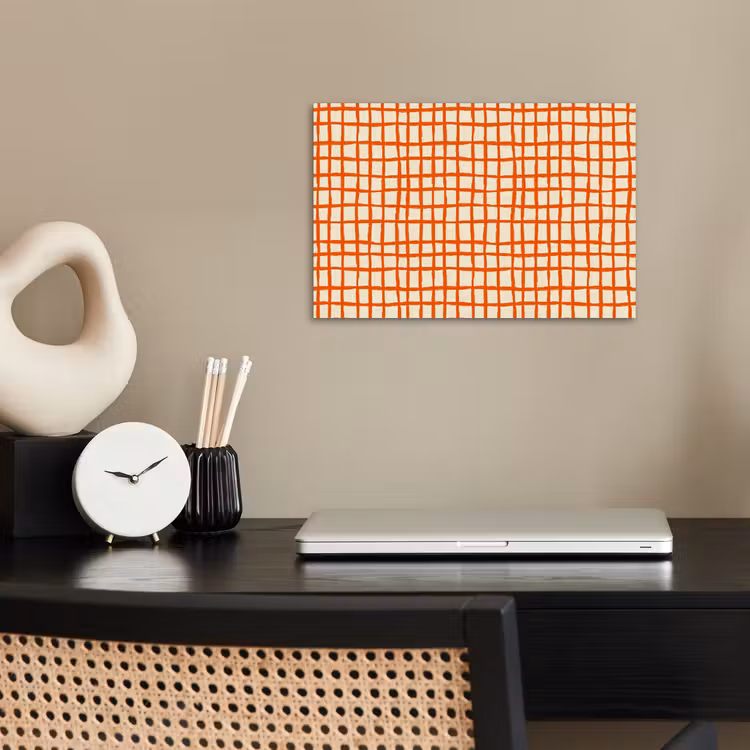 Patroon - Lijnen - Oranje poster papier klein 62 -sfeer1