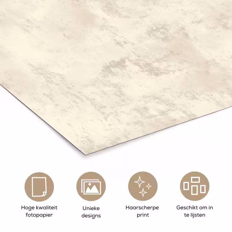 Patroon - Organisch - Beige poster papier klein 62 -closeup_NL