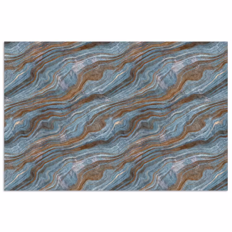 Patroon - Steen - Blauw poster papier klein 62 -3d