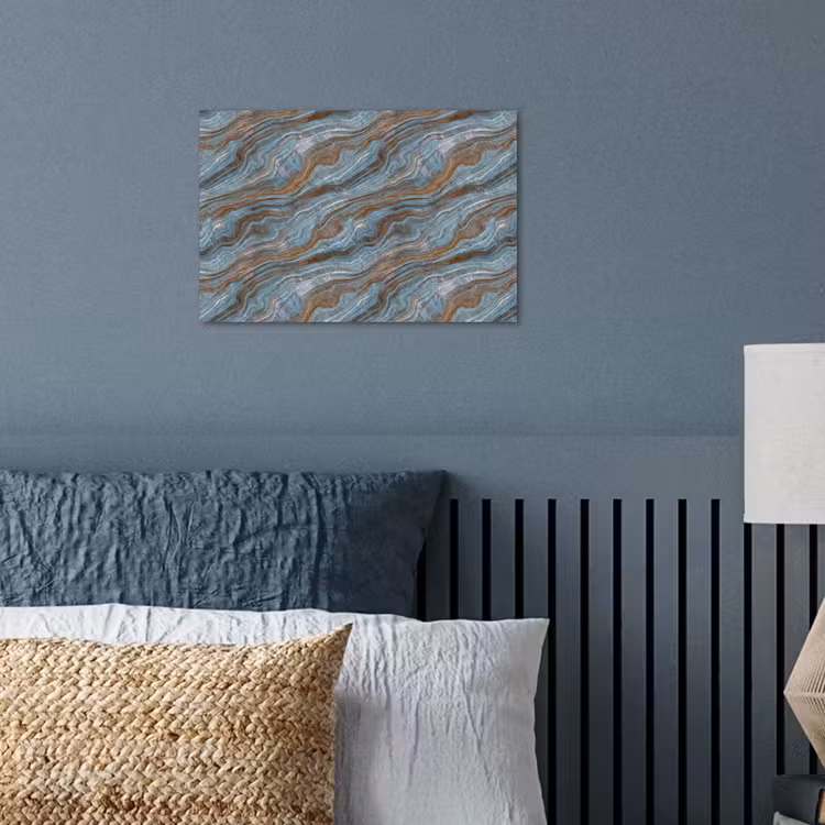 Patroon - Steen - Blauw poster papier klein 62 -sfeer2