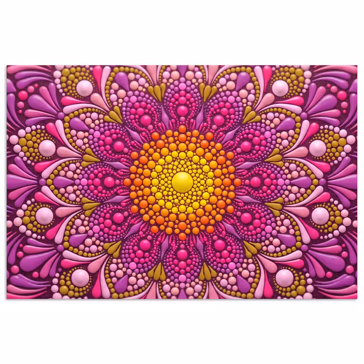 Patroon - Stippen - Abstract - Kleurrijk poster papier klein -3d