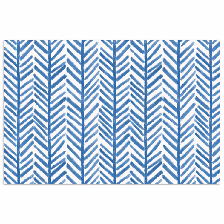 Patroon - Streep - Blauw poster papier klein 62 -3d