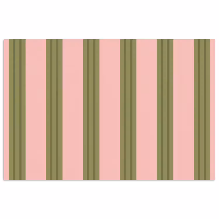 Patroon - Strepen - Abstract - Roze - Groen poster papier klein -3d