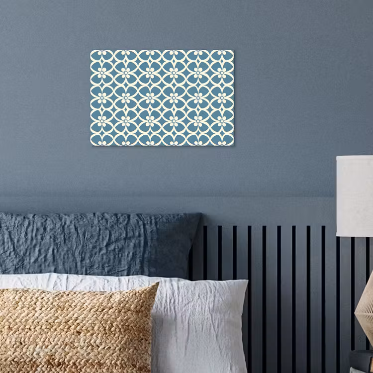 Patroon - Symmetrisch - Blauw poster papier klein 62 -sfeer2