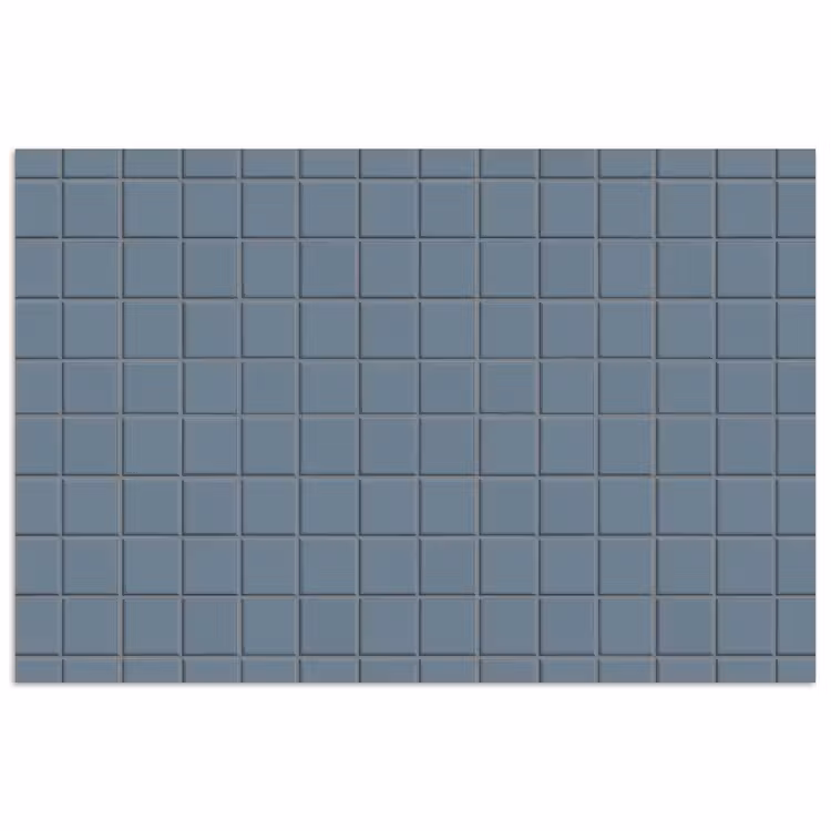 Patroon - Tegel - Blauwgrijs poster papier klein 62 -3d