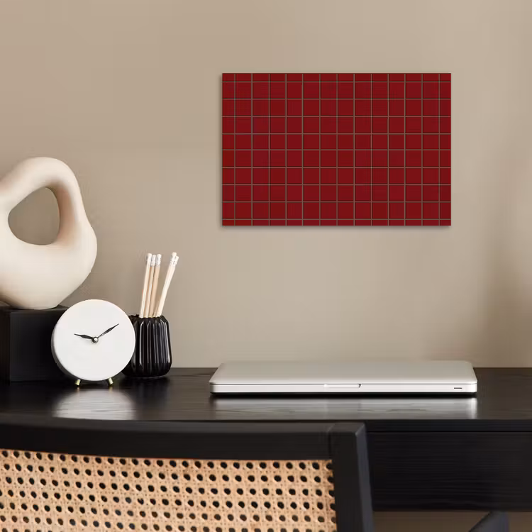 Patroon - Tegels - Burgundy poster papier klein 62 -sfeer1