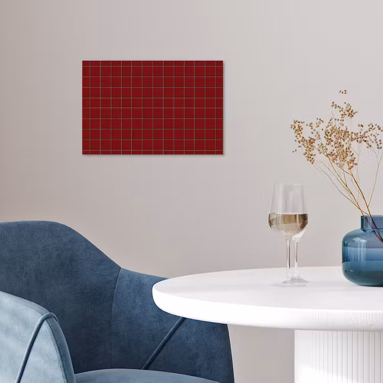 Patroon - Tegels - Burgundy poster papier klein 62 -sfeer3