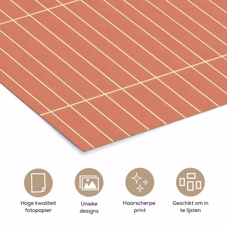 Patroon - Tegels - Terracotta poster papier klein 62 -closeup_NL