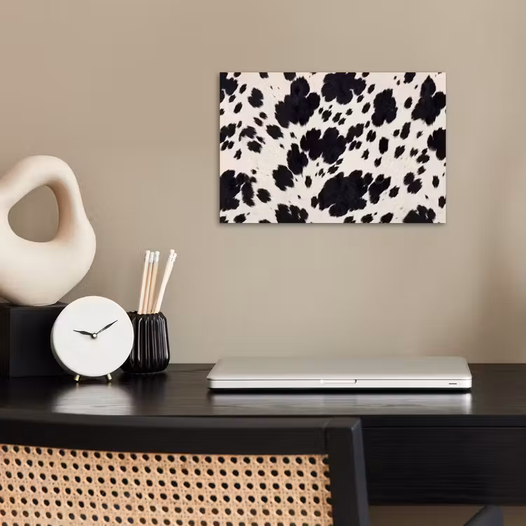 Patroon - Vacht - Zwart - Wit poster papier klein -sfeer1