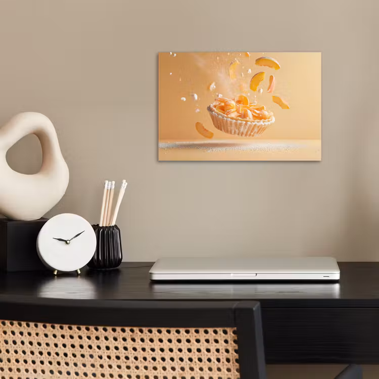 Peach - Eten - Taart - Oranje poster papier klein -sfeer1