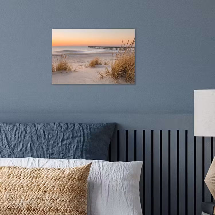 Pier - Zonsondergang - Strand poster papier klein -sfeer2