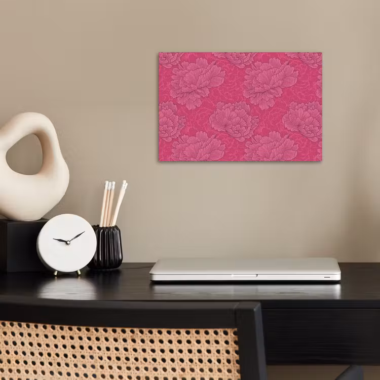 Pioenrozen - Energiek - Roze poster papier klein 62 -sfeer1