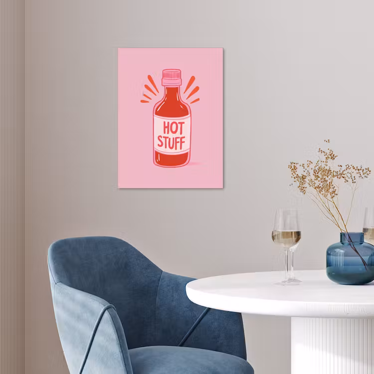 Pittig - Rood - Saus - Grafisch poster papier klein -sfeer3