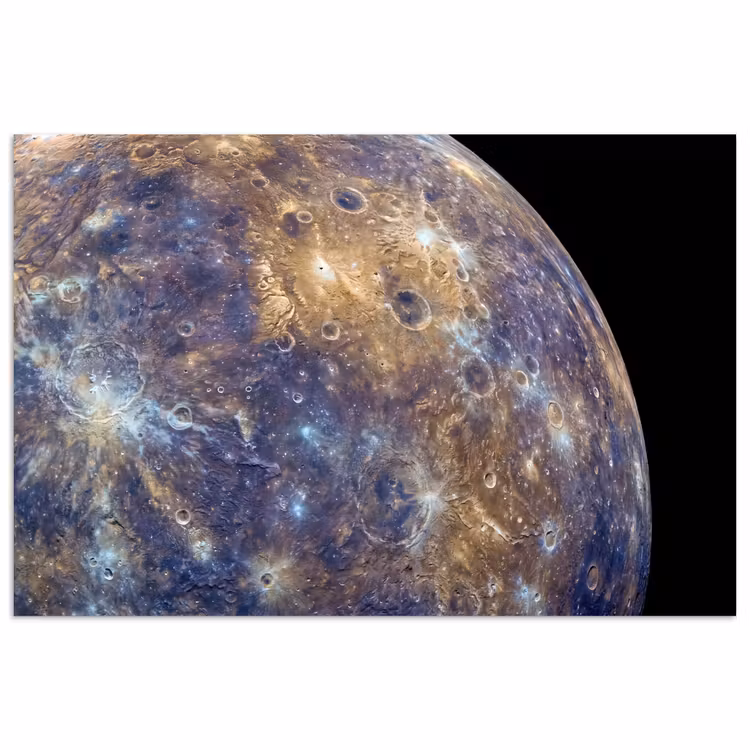 Poster - Planeet - Kraters - Ruimte - Planeet - Kraters - Ruimte poster papier klein