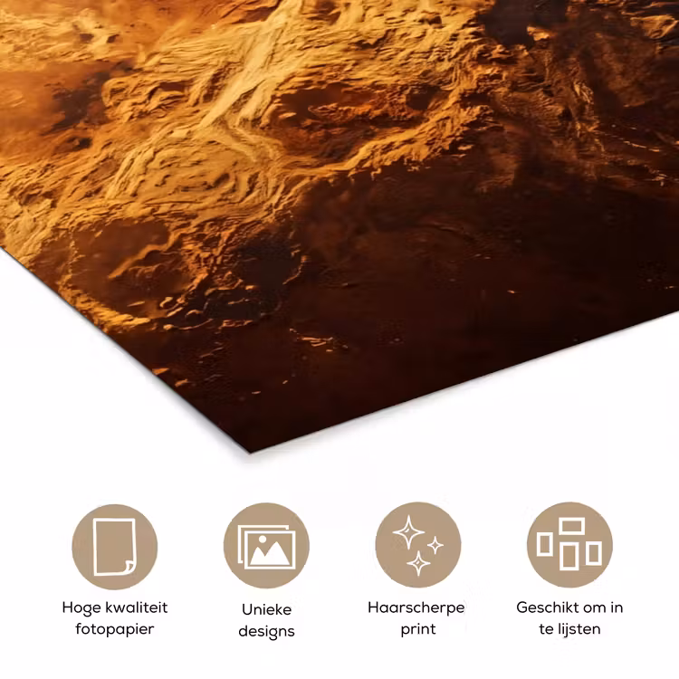 Poster - Planeet - Ruimte - Oranje - Planeet - Ruimte - Oranje poster papier klein