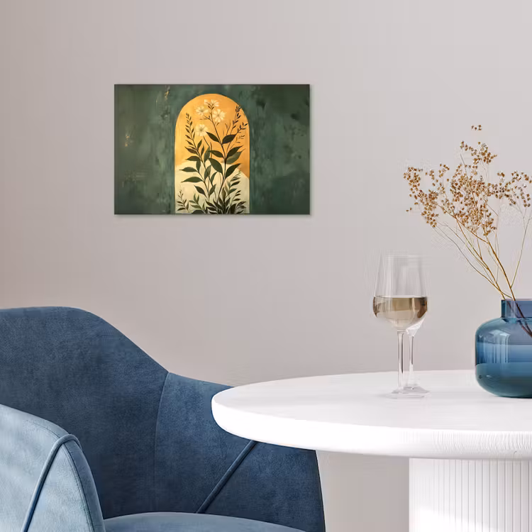Plant - Bloemen - Wit poster papier klein -sfeer3