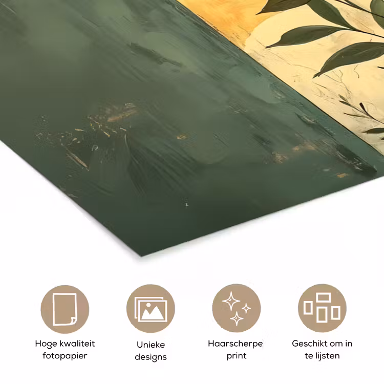 Plant - Bloemen - Wit poster papier klein -closeup_NL