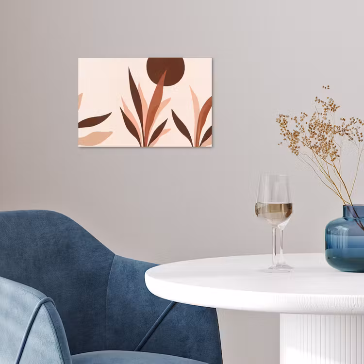 Planten - Abstract - Natuur - Bruin poster papier klein -sfeer3