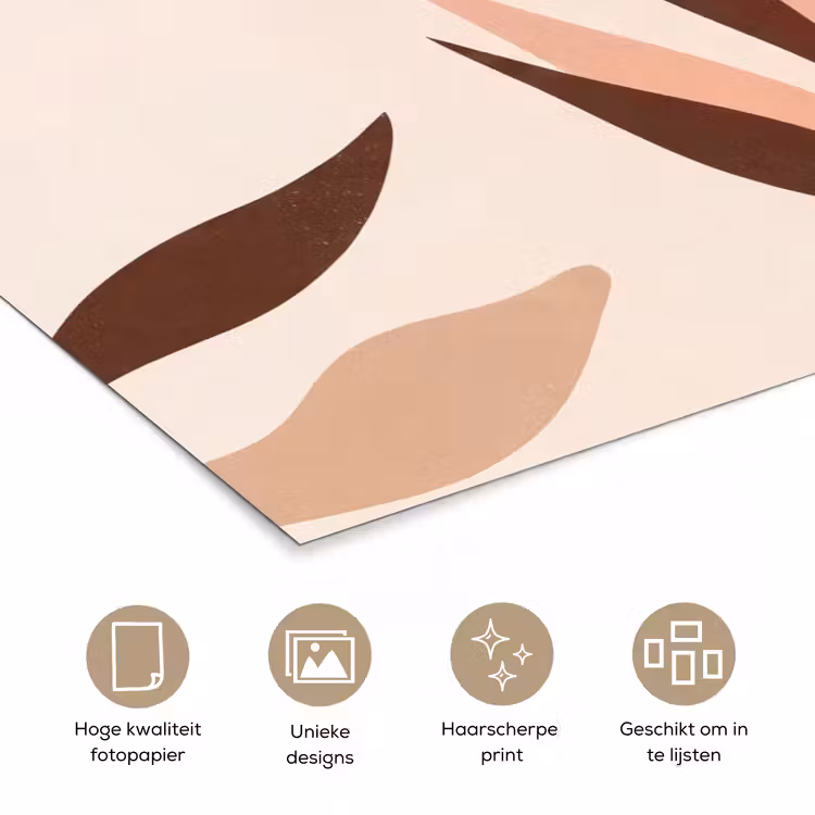 Planten - Abstract - Natuur - Bruin poster papier klein -closeup_NL