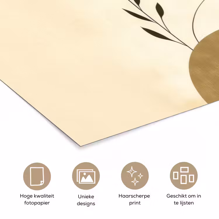 Planten - Abstract - Vormen poster papier klein -closeup_NL
