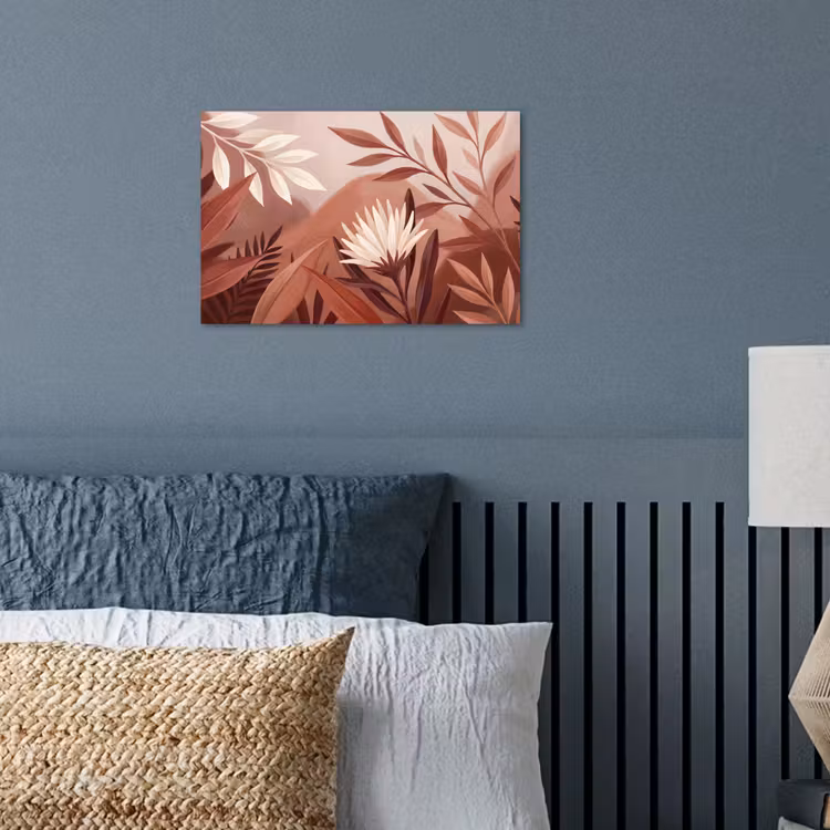 Planten - Bladeren - Botanisch - Modern - Bruin poster papier klein -sfeer2