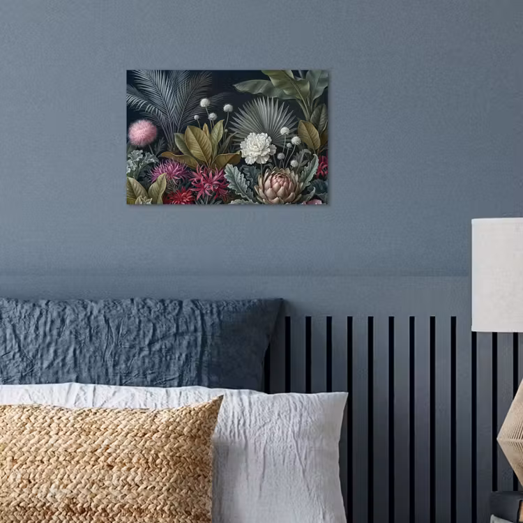 Planten - Tropisch - Botanisch - Donker - Groen poster papier klein -sfeer2