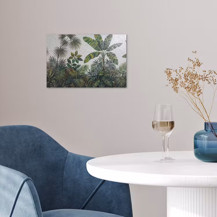 Planten - Tropisch - Mozaïek - Groen - Natuur poster papier klein -sfeer3