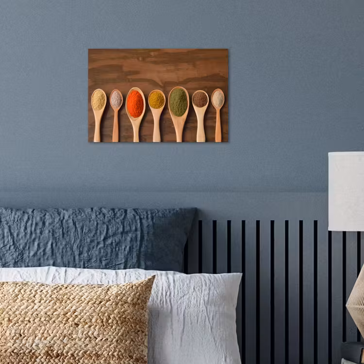 Pollepel - Kruiden - Eten - Specerijen - Tafel poster papier klein -sfeer2