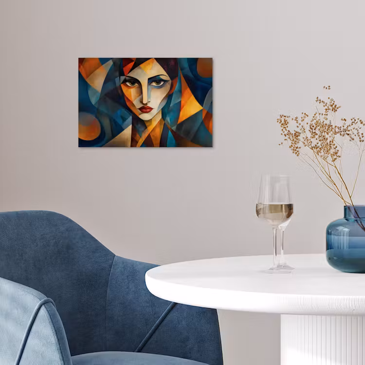 Portret - Abstract - Vormen poster papier klein -sfeer3