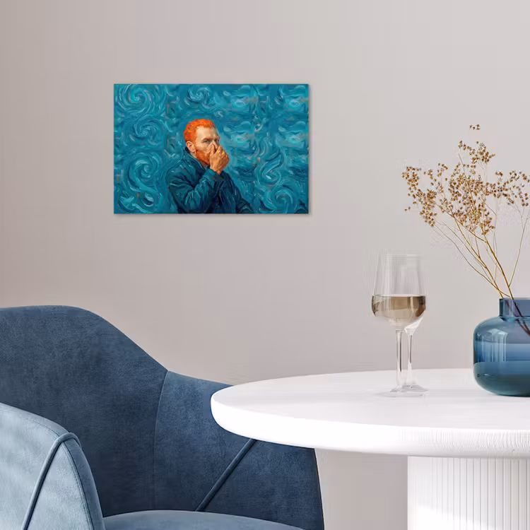 Portret - Klassiek - Blauw poster papier klein -sfeer3