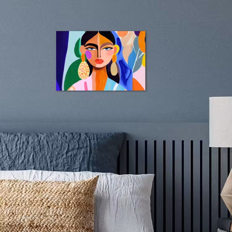 Portret - Vrouw - Modern poster papier klein -sfeer2