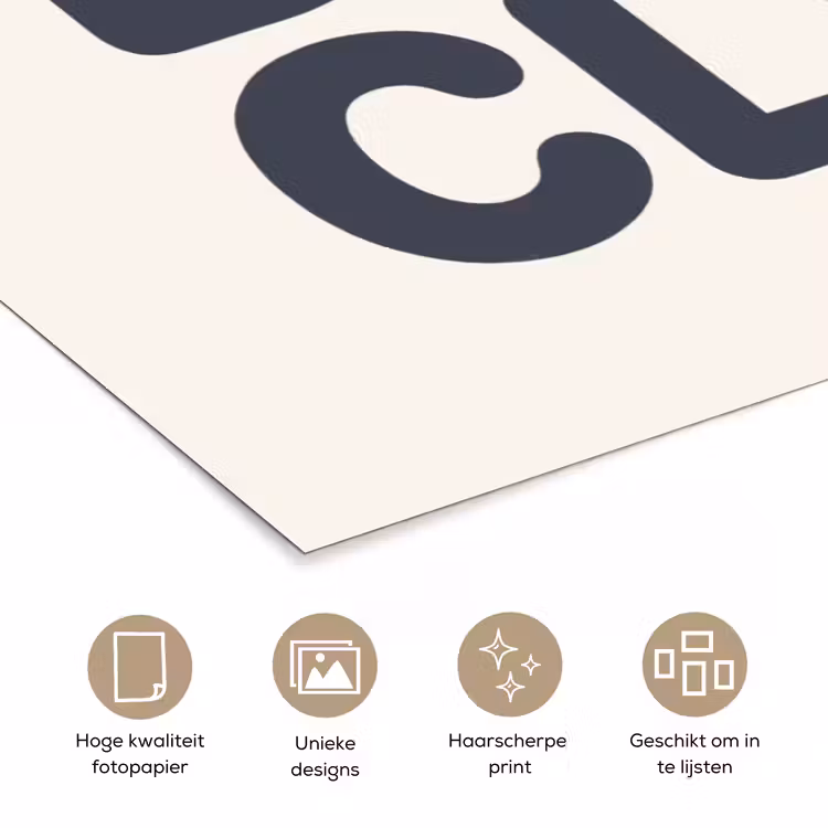 Quote - Grijs - Wit poster papier klein -closeup_NL