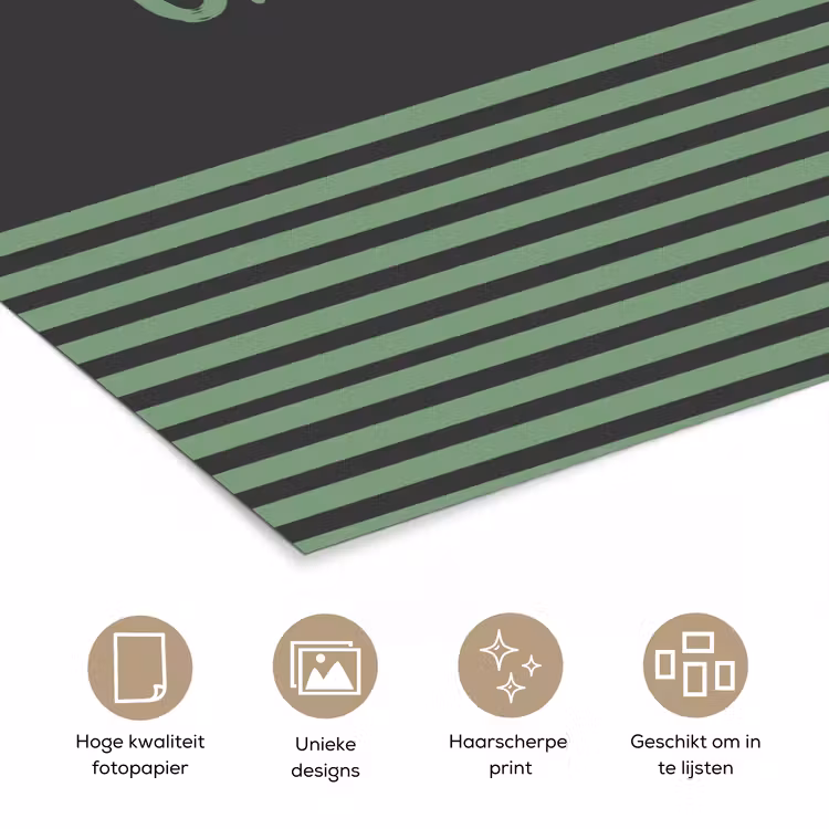 Quote - Groen - Grill - Zomer poster papier klein -closeup_NL