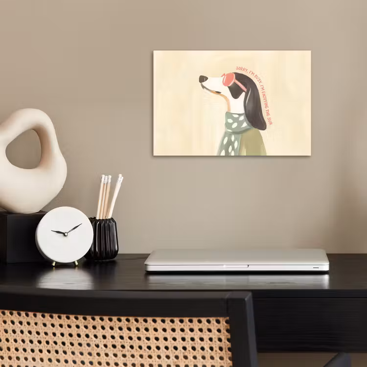 Quote - Hond - Zonnebril poster papier klein -sfeer1