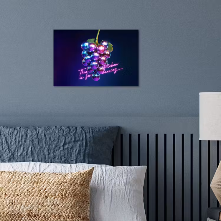 Quote - Neon - Disco - Druiven poster papier klein -sfeer2