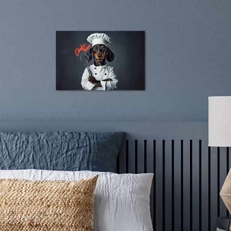 Quote - Neon - Hond - Kokskleding poster papier klein -sfeer2