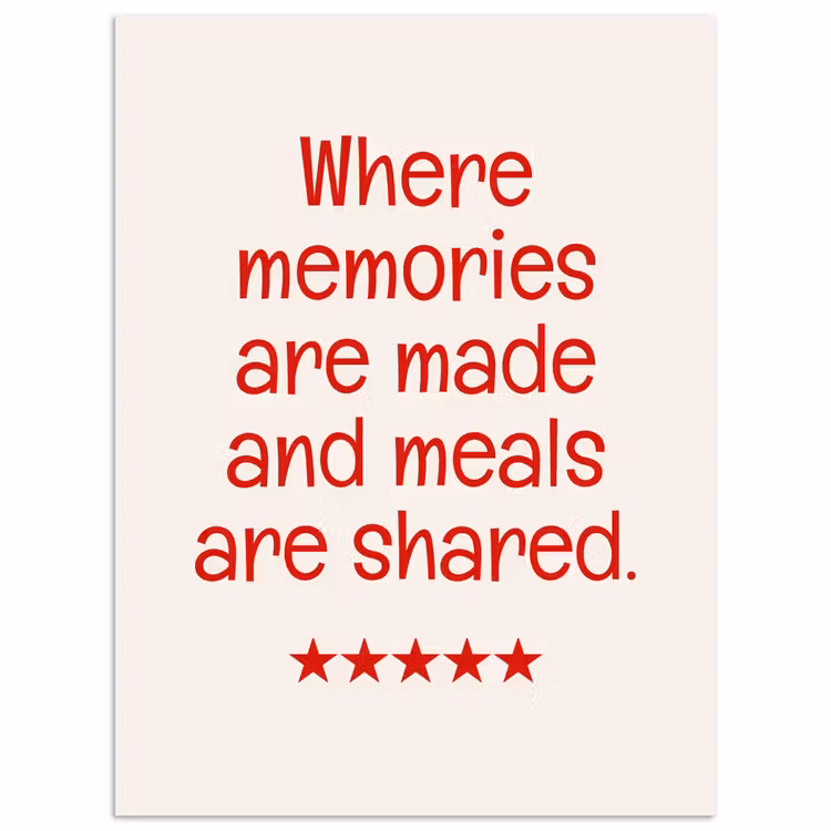 Quote - Sterren - Rood - Memories poster papier klein -3d