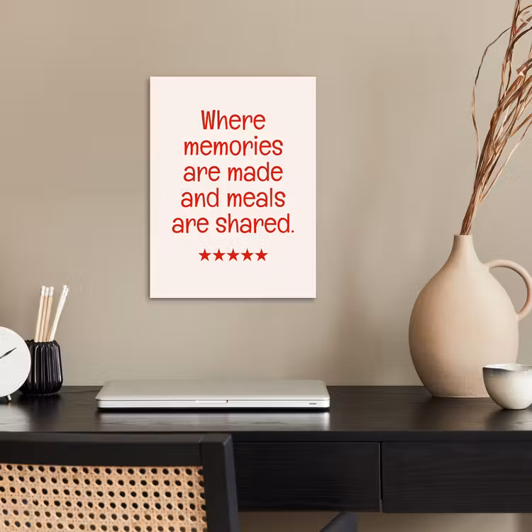 Quote - Sterren - Rood - Memories poster papier klein -sfeer1