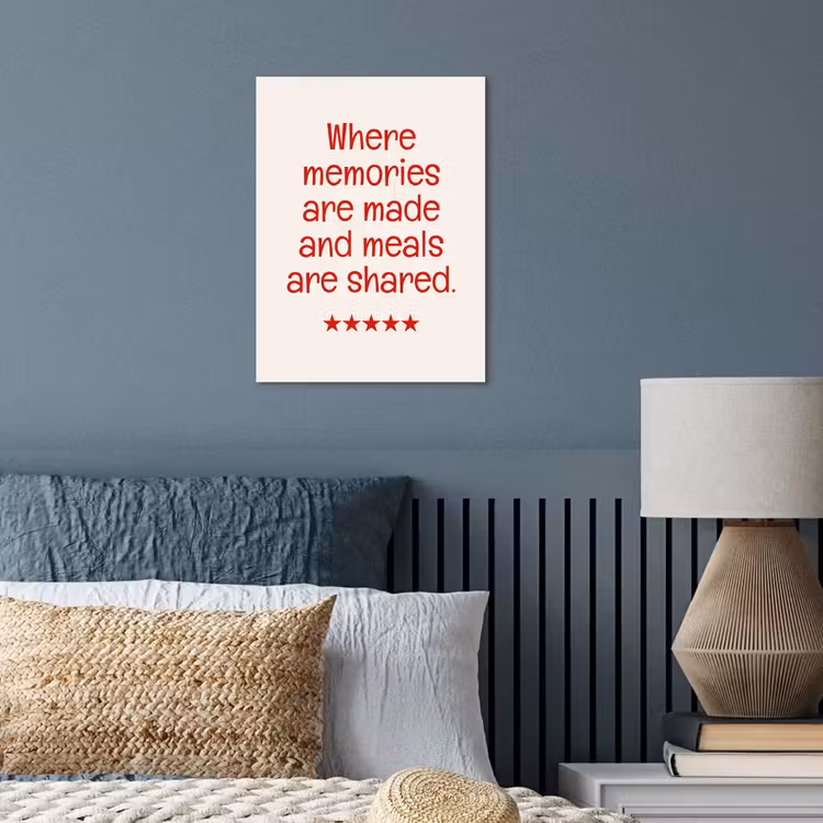 Quote - Sterren - Rood - Memories poster papier klein -sfeer2