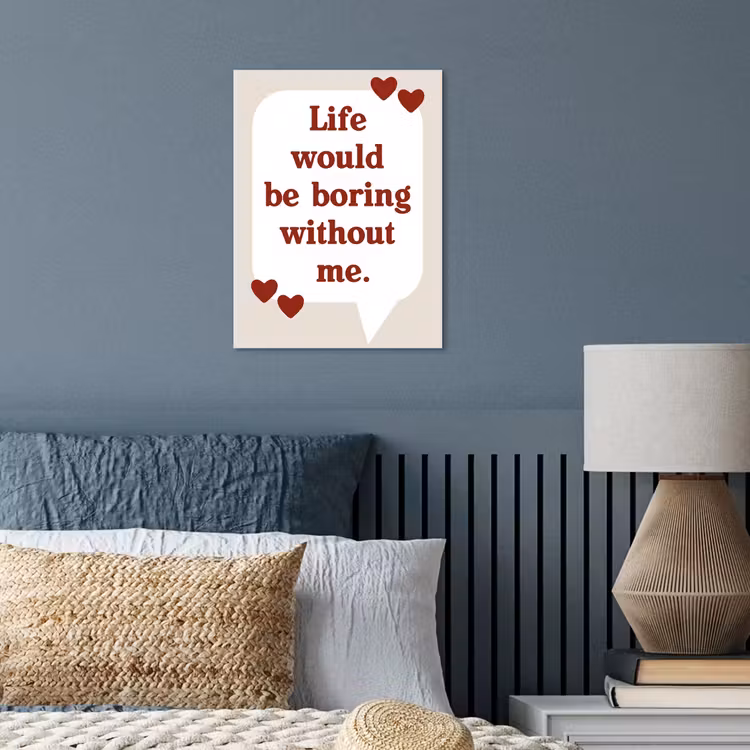 Quote - Tekstballon - Hartjes poster papier klein -sfeer2