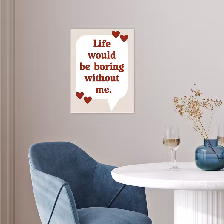 Quote - Tekstballon - Hartjes poster papier klein -sfeer3