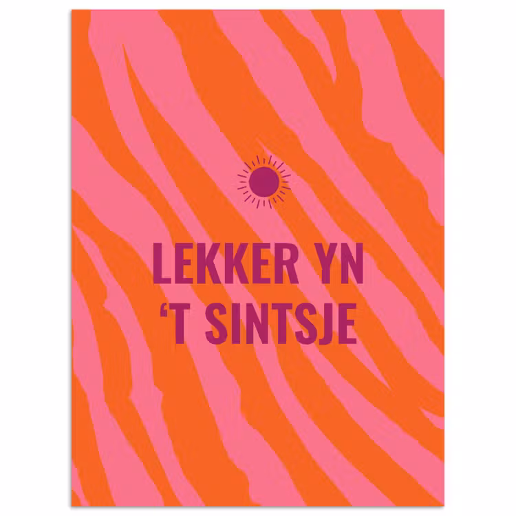 Quote - Zomer - Roze poster papier klein -3d