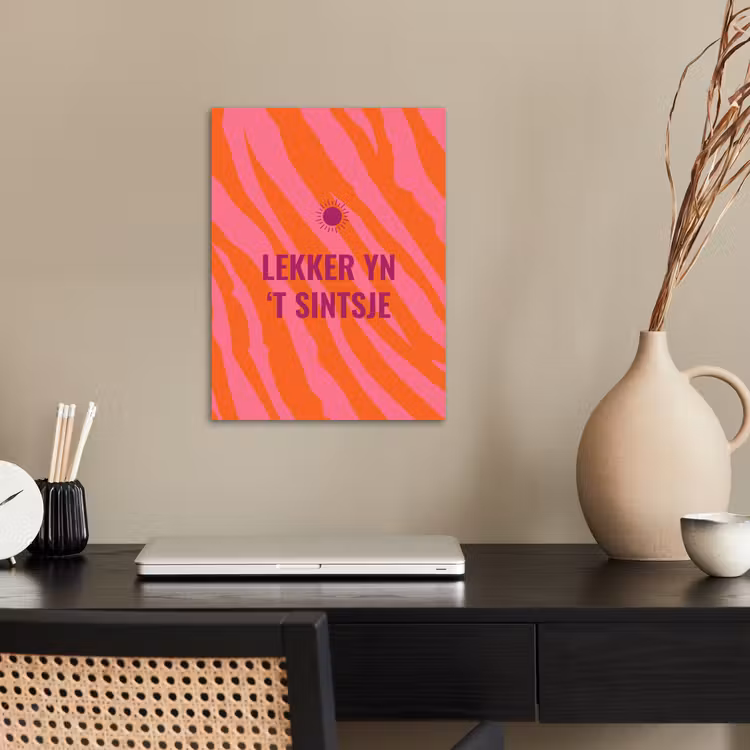 Quote - Zomer - Roze poster papier klein -sfeer1